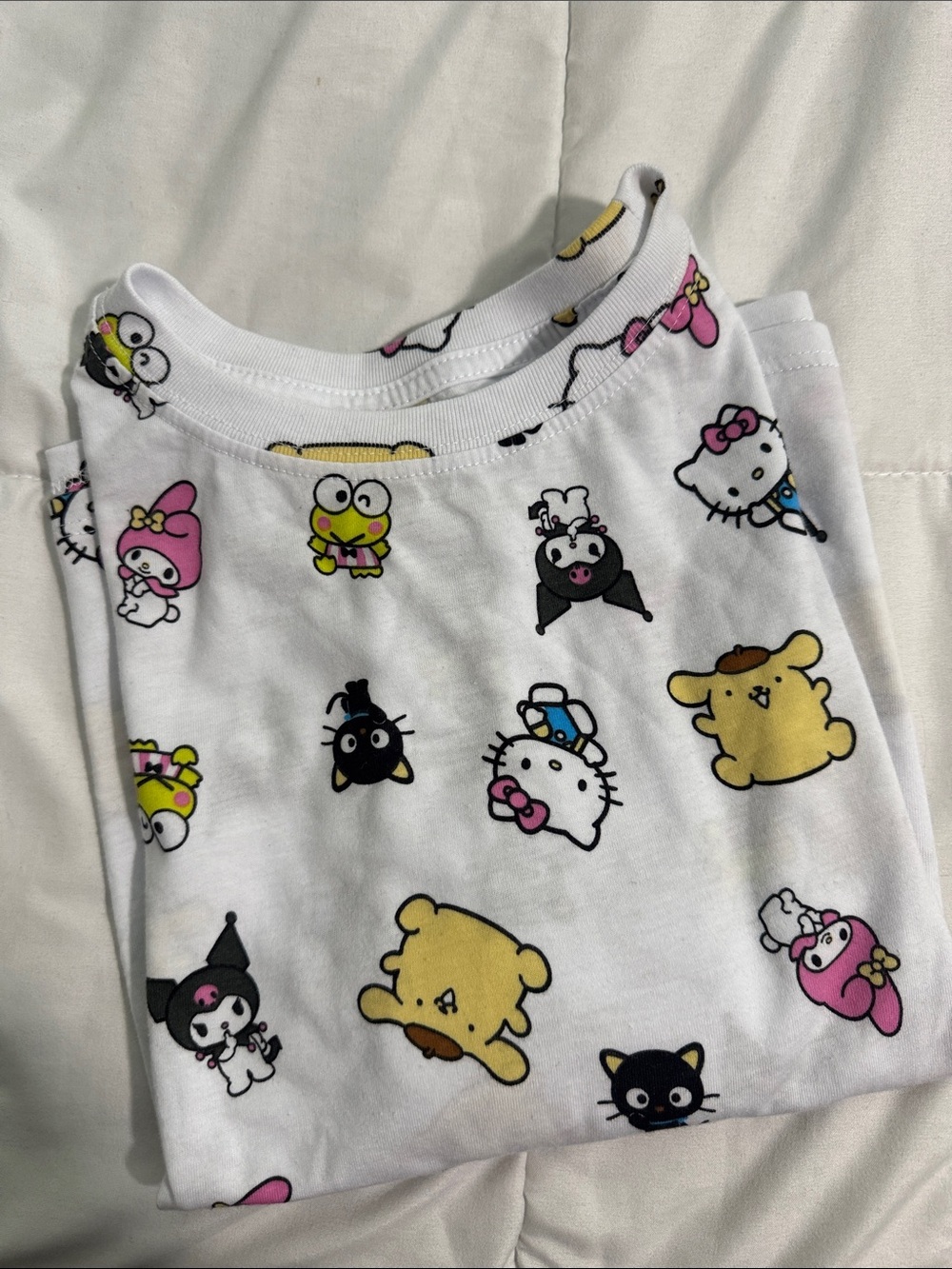 Sanrio Top - White with Hello Kitty & Friends Print